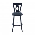 Lola Contemporary 30" Bar Height Barstool in Matte Black Finish