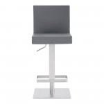 Legacy Adjustable Height Swivel Grey Faux Leather Bar Stool