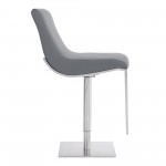 Victory Contemporary Swivel Barstool in Brushed Stainless Steel