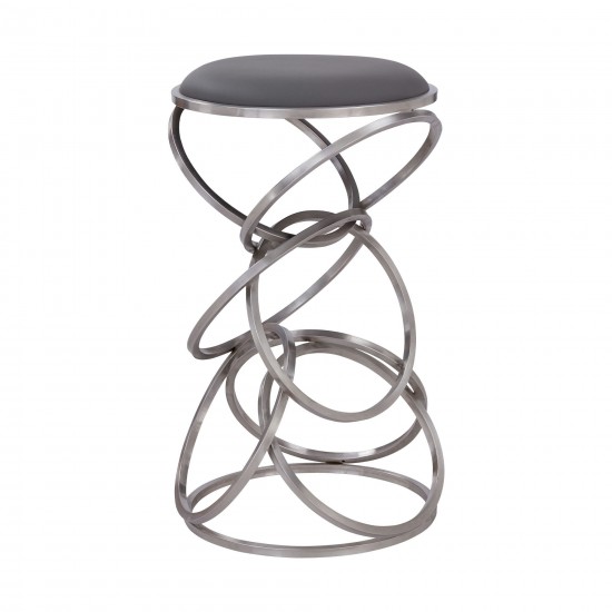 Medley 26" Counter Height Barstool in Brushed Stainless Steel Finish