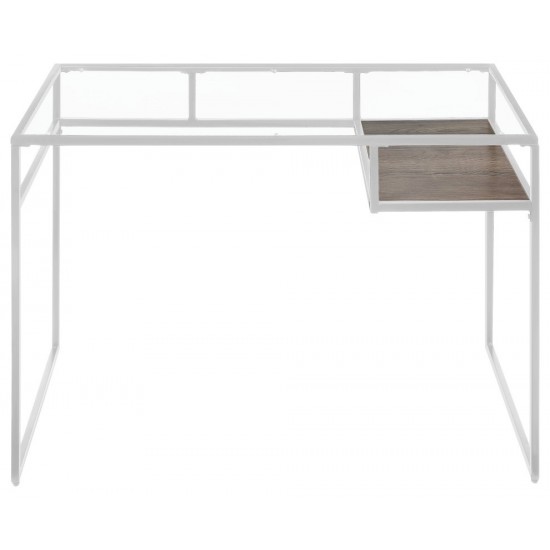 ACME Yasin Desk, White & Glass