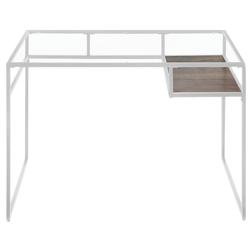 ACME Yasin Desk, White & Glass