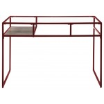 ACME Yasin Desk, Red & Glass