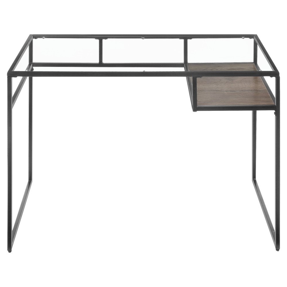 ACME Yasin Desk, Gray & Glass