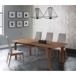 Parker Mid-Century Walnut Wood 5 Piece Dining Set