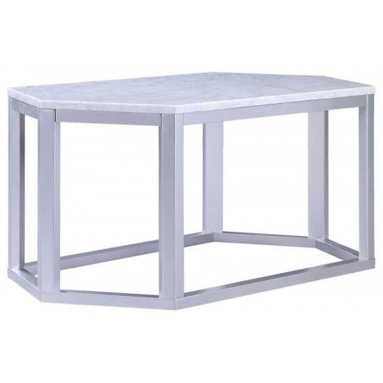 ACME Reon Coffee Table, Marble & Silver