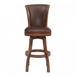 Raleigh 26" Counter Height Swivel Wood Barstool in Chestnut Finish