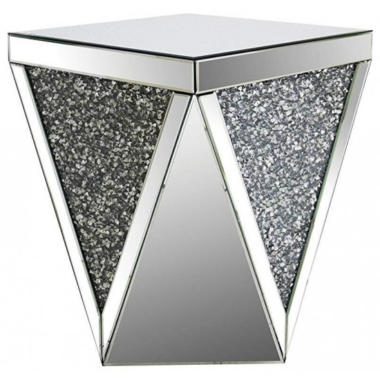 ACME Noralie End Table, Mirrored