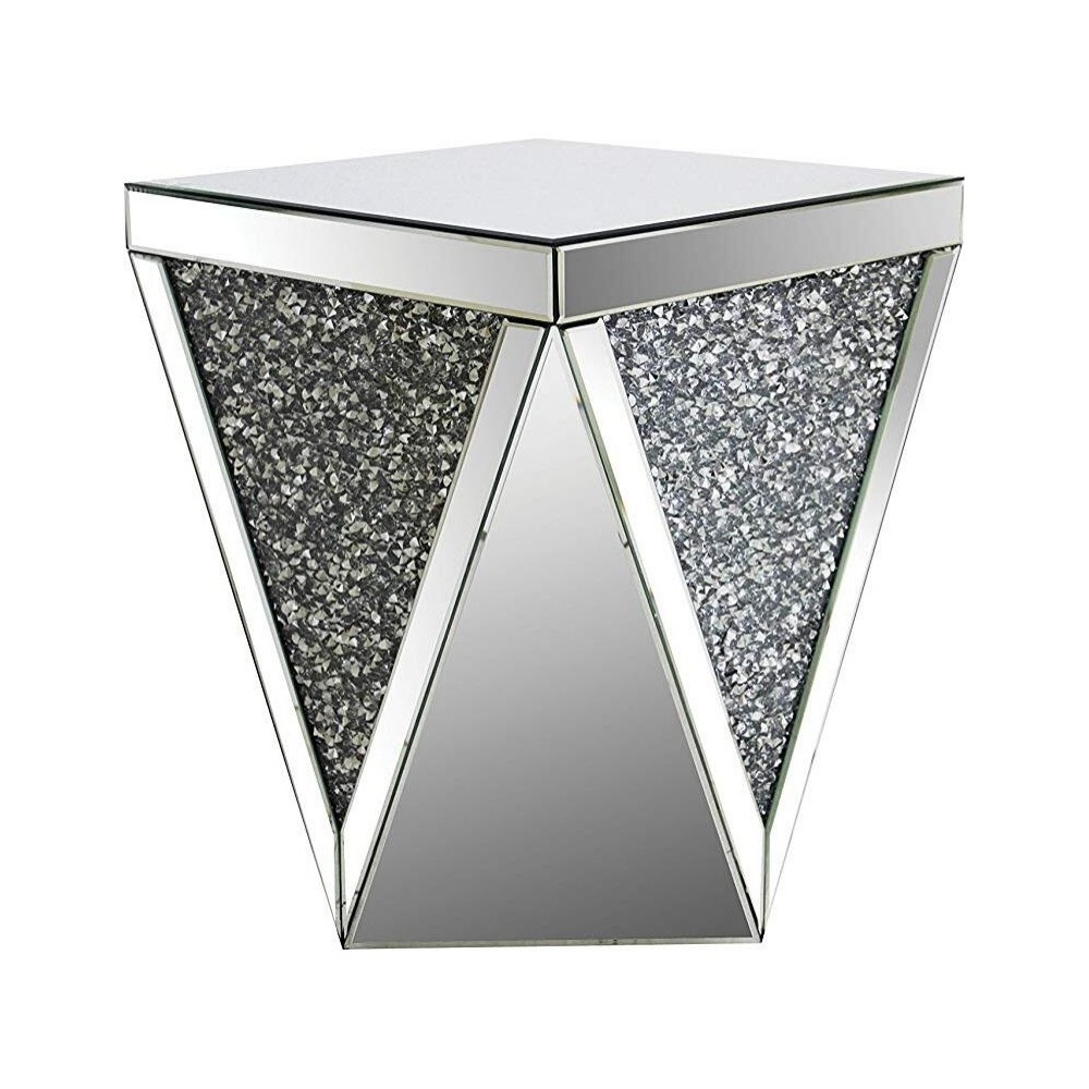 ACME Noralie End Table, Mirrored