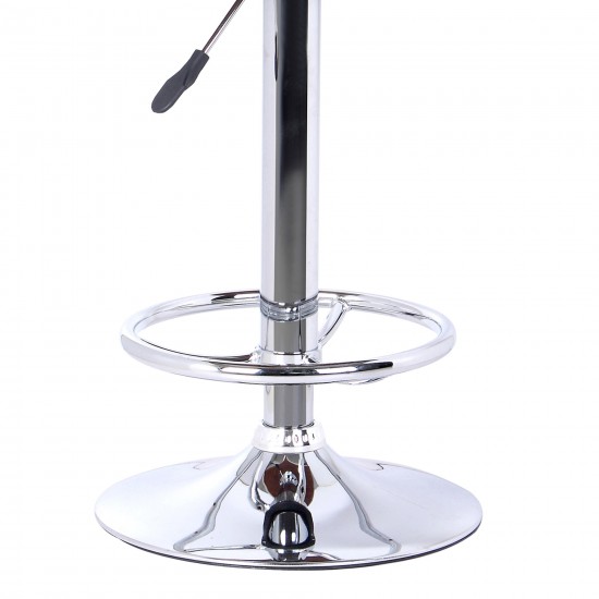 Java Barstool in Chrome finish with Walnut wood and Cream Faux Leather