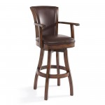 Raleigh 26" Counter Height Swivel Kahlua Faux Leather Bar Stool