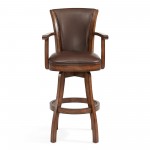 Raleigh 26" Counter Height Swivel Kahlua Faux Leather Bar Stool