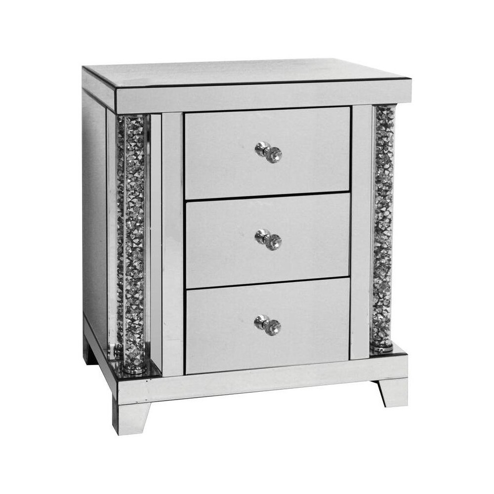 ACME Noralie Night Table, Mirrored