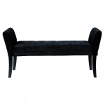 Chatham Bench in Black Velvet