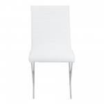 Tempe Dining Chair in White Faux Leather - Set of 2