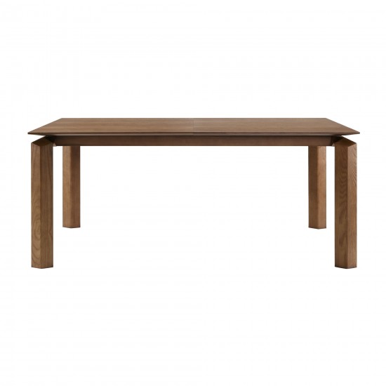 Treviso Mid-Century Extension Dining Table in Walnut Finish and Top