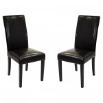 Black Bonded Leather Side Chair Md-014 - Set of 2