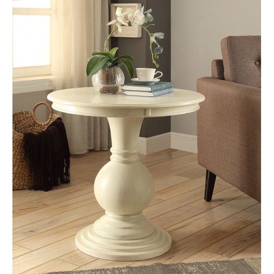 ACME Alyx Accent Table, Antique White