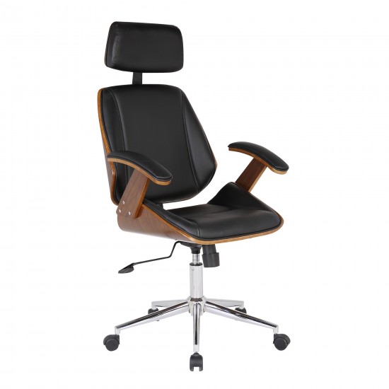 Century Office Chair w/ Multifunctional Mechanism in Chrome finish