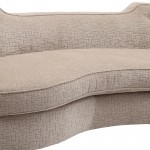 Palisade Transitional Sofa in Sand Fabric with Brown Legs