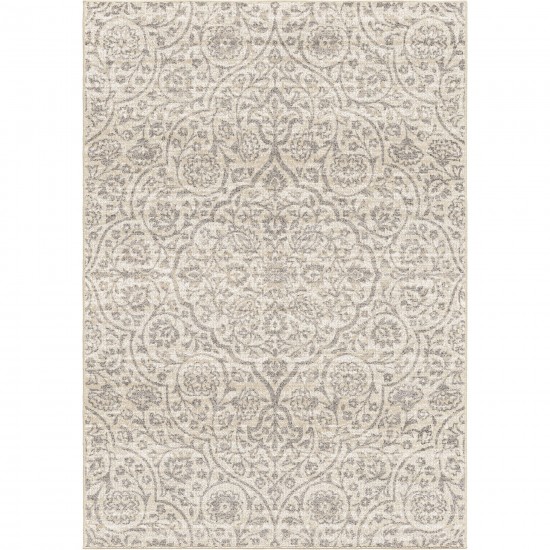 Berkeley Contemporary 5x8 Area Rug in Cream/Gray