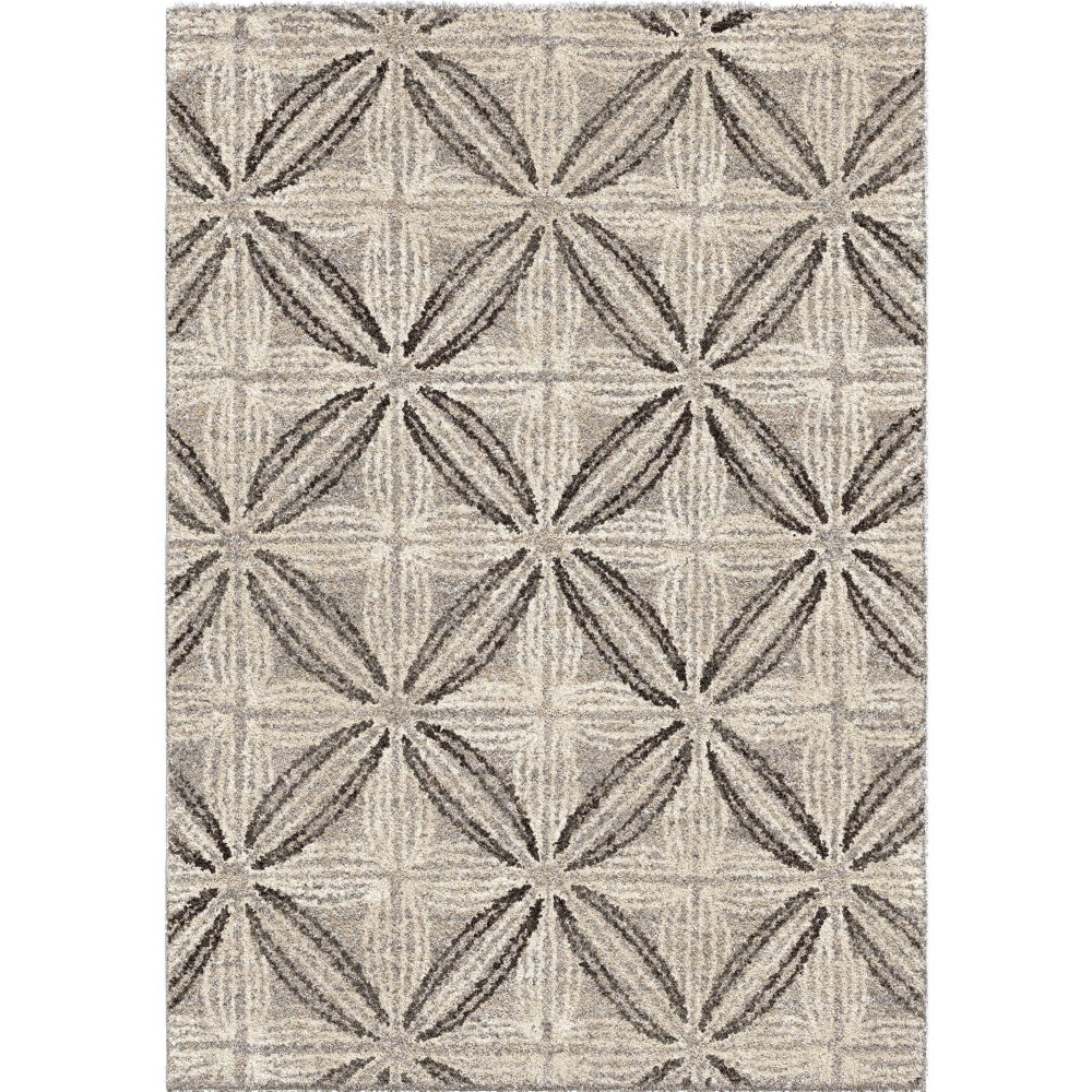 Daisy Contemporary 5x8 Area Rug in Gray/Cream