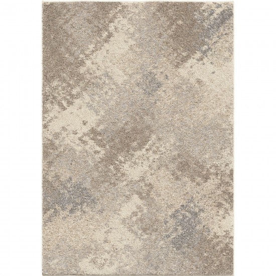 Airhaven Contemporary 5x8 Area Rug in Cream/Gray