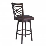 Fargo 26" Barstool in Auburn Bay finish with Brown Pu upholstery