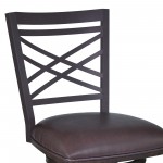 Fargo 26" Barstool in Auburn Bay finish with Brown Pu upholstery