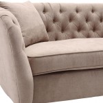 Rhianna Transitional Loveseat in Camel Tufted Chair