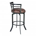 Viper 30" Bar Height Swivel Barstool in Mineral finish with Bandero Tobacco