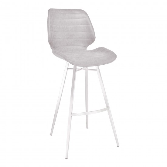 Valor 30" Bar Height Barstool in Brushed Stainless Steel