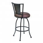 Dynasty 30" Bar Height Barstool in Mineral finish with Bandero Tobacco