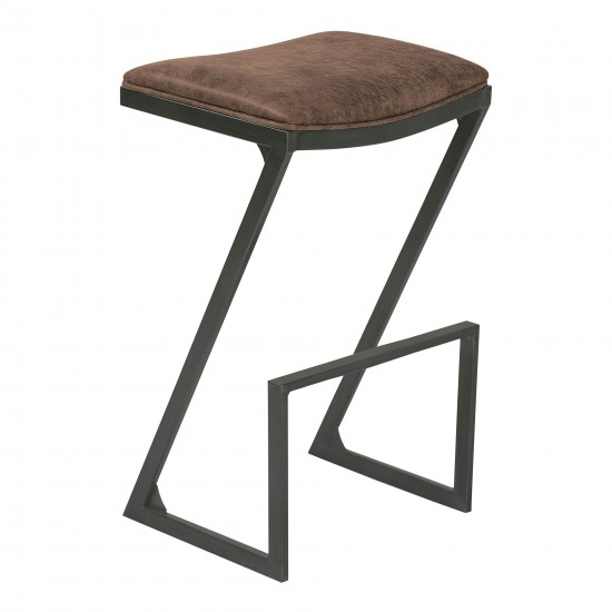 Atlantis 30" Bar Height Backless Barstool in Mineral finish