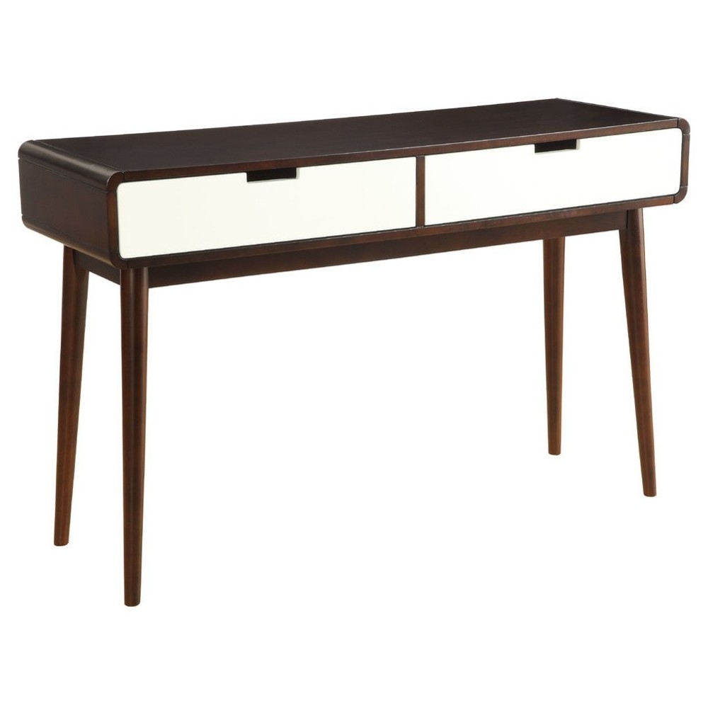 ACME Christa Sofa Table, Espresso & White