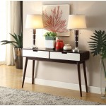 ACME Christa Sofa Table, Espresso & White