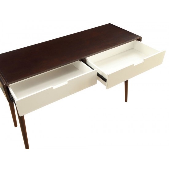 ACME Christa Sofa Table, Espresso & White