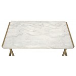 ACME Boice II End Table, Faux Marble & Champagne