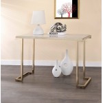 ACME Boice II Sofa Table, Faux Marble & Champagne