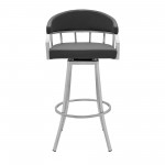 Valerie 30" Bar Height Swivel Modern Faux Leather Bar and Counter Stool