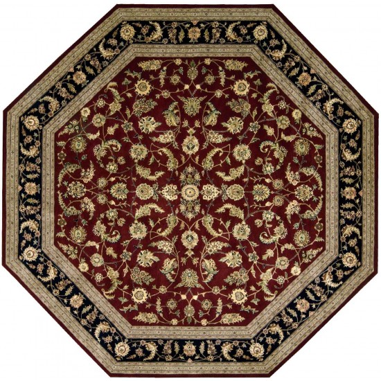 Nourison 2000 2002 Area Rug, Burgundy, 10' x Octagon