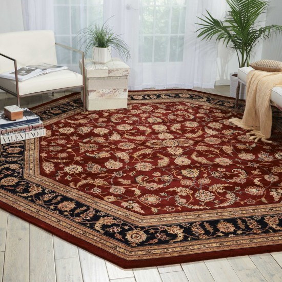 Nourison 2000 2002 Area Rug, Burgundy, 10' x Octagon