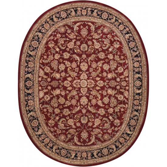 Nourison 2000 2002 Area Rug, Burgundy, 7'6" x 9'6" Oval