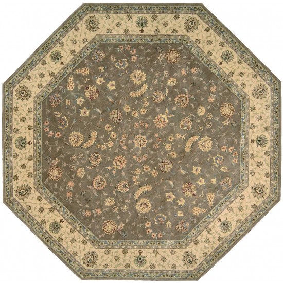 Nourison 2000 2003 Area Rug, Olive, 10' x Octagon