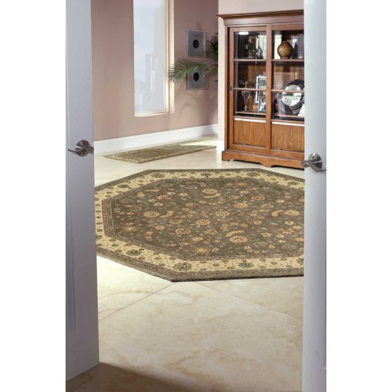 Nourison 2000 2003 Area Rug, Olive, 10' x Octagon