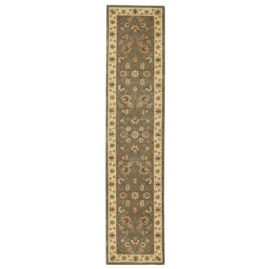 Nourison 2000 2003 Runner Rug, Olive, 2'6" x 12'