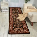 Nourison 2000 2017 Runner Rug, Black, 2'6" x 12'
