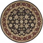 Nourison 2000 2017 Area Rug, Black, 6' x Round