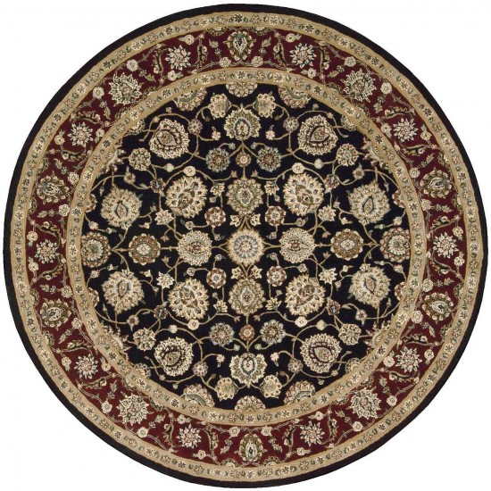 Nourison 2000 2017 Area Rug, Black, 6' x Round