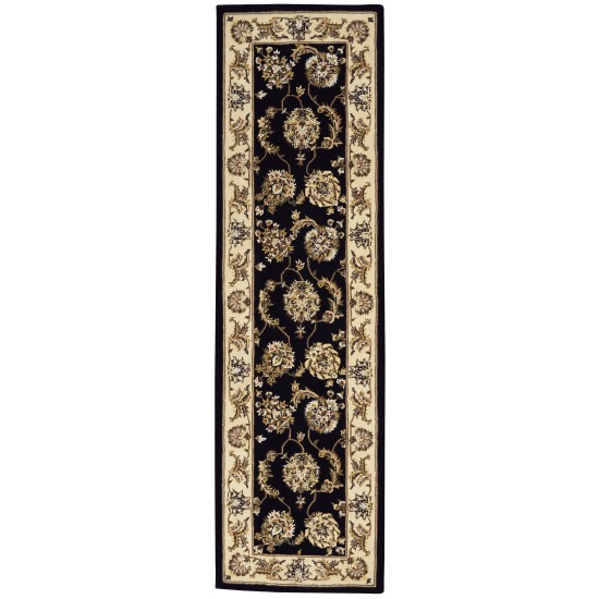 Nourison 2000 2022 Runner Rug, Black, 2'3" x 8'